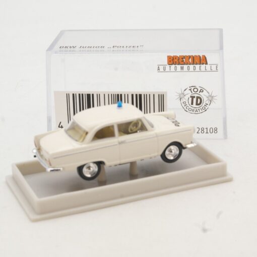 Brekina 1:87 28108 DKW Junior Polizei Streifenwagen in OVP QR2076 – Bild 3