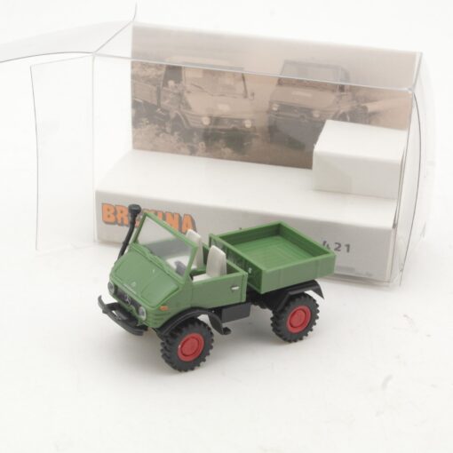 Brekina 1:87 39070 Unimog 421 mit Pritsche grün in OVP RR2920
