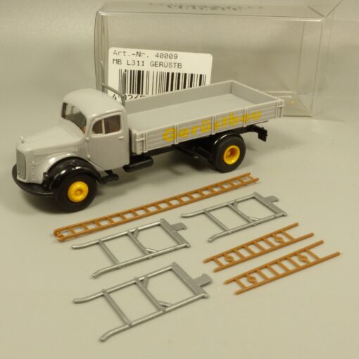 Brekina 1:87 40009 Mercedes L311 Pritschen-LKW Gerüstbau in OVP EX7217