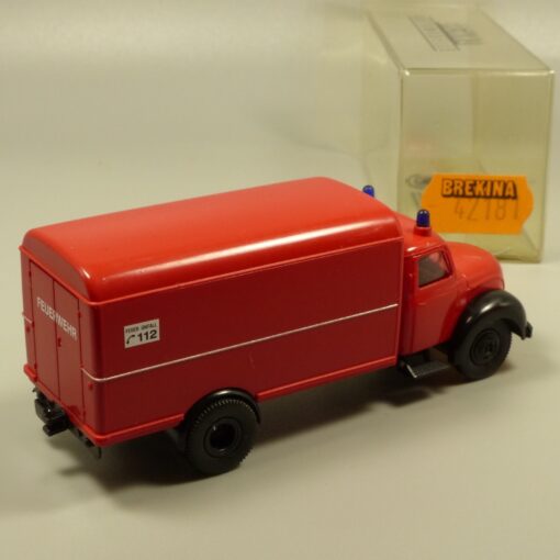 Brekina 1:87 42181 Magirus Mercur Koffer-LKW Feuerwehr in OVP EX7227 – Bild 3
