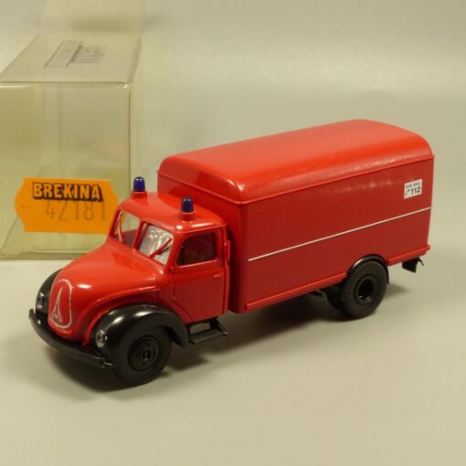 Brekina 1:87 42181 Magirus Mercur Koffer-LKW Feuerwehr in OVP EX7227