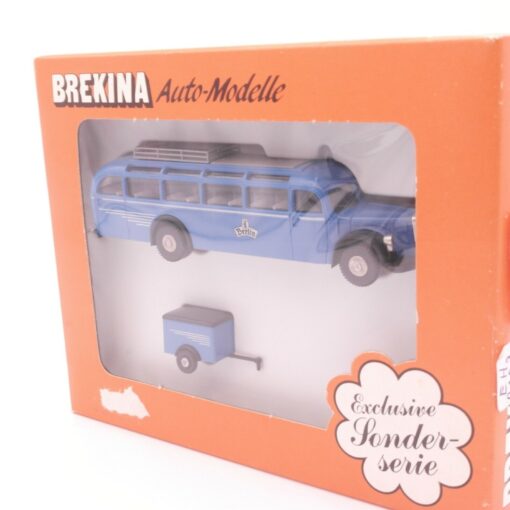 Brekina 1:87 5136 Reisebus mit Gepäckanhänger Berlin in OVP RT8922 – Bild 3