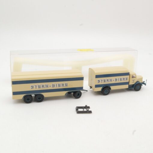 Brekina 1:87 7710 Krupp Mustang Hängerzug Stern Biere in OVP QR9525 – Bild 3