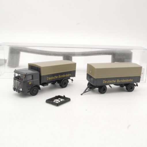 Brekina 1:87 79102 Büssing LS 11 Hängerzug Deutsche Bundesbahn in OVP RR851
