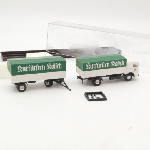 Brekina 1:87 79103 Büssing Pritschenlastzug Kurfürsten Kölsch in OVP QR9268 – Bild 3