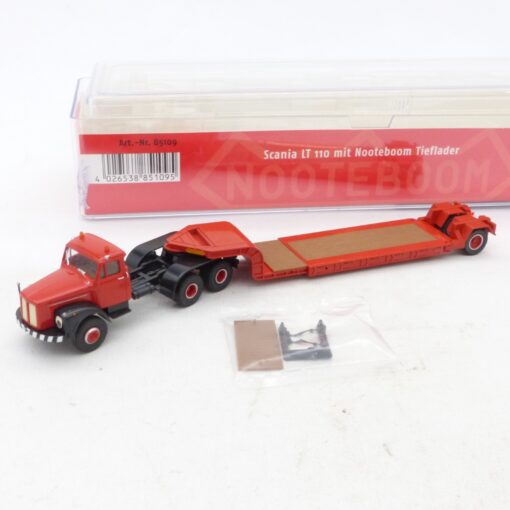 Brekina 1:87 85109 Scania LT 110 mit Nooteboom Tieflader in OVP EX6829