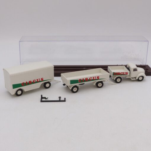 Brekina 1:87 Magirus S 4500 Mercur mit 2 Anhängern Circus - rar, in OVP EX1803 – Bild 3