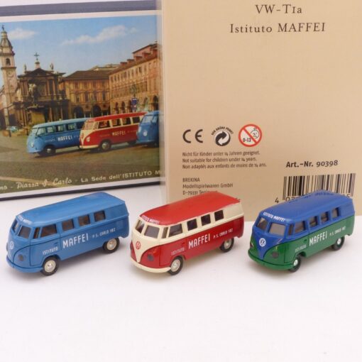 Brekina 1:87 Set Nr.: 90398 VW T1a Bus 3 Stück Instituto MAFFEI, in OVP EX1554