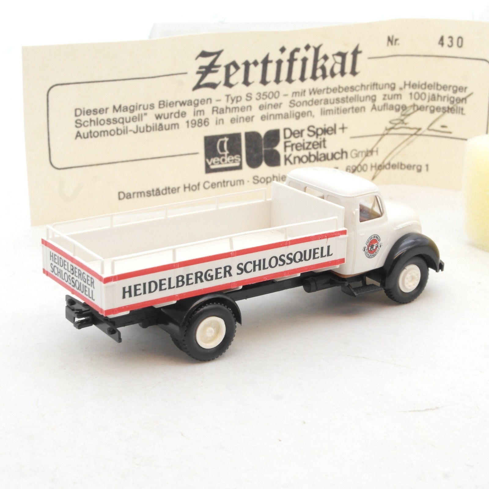 Brekina 1:87 SoMo Magirus Pritsche Heidelberger Schlossquell in EVP RG869 – Bild 3