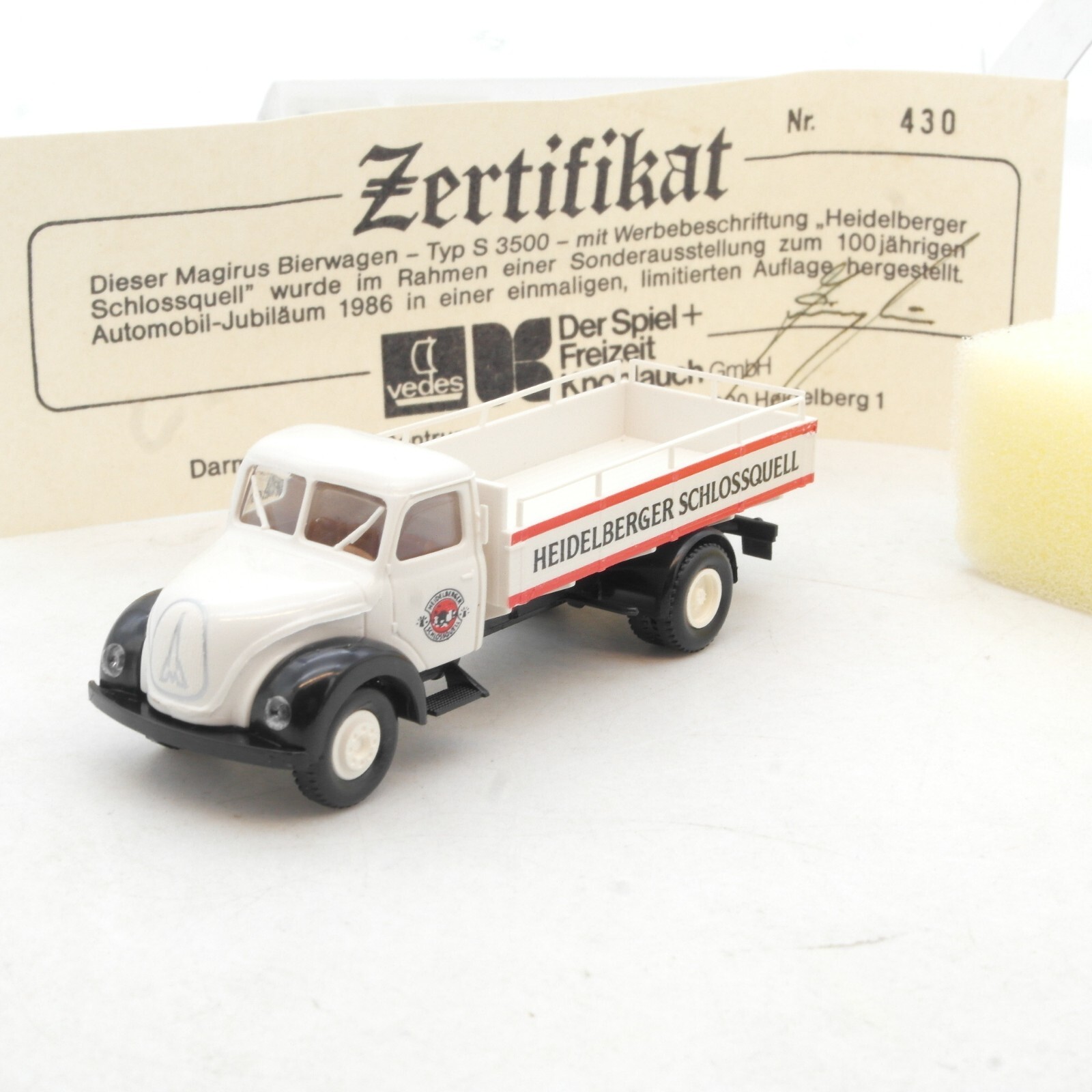 Brekina 1:87 SoMo Magirus Pritsche Heidelberger Schlossquell in EVP RG869