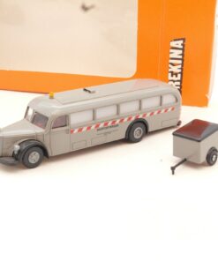 Brekina  1:87 Sonderserie MB Baustoffwagen mit Anhänger in OVP RF9681