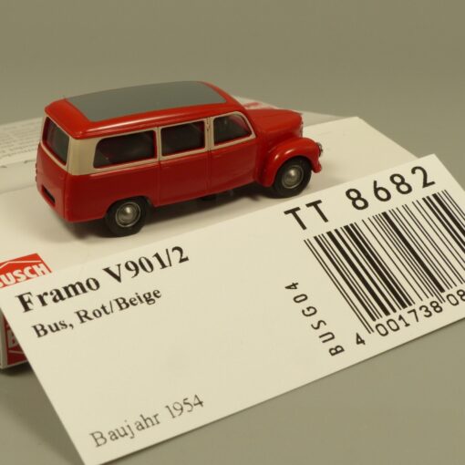 Busch 1:120 TT 8682 Framo V901/2 Bus rot/beige in OVP EX6236 – Bild 3