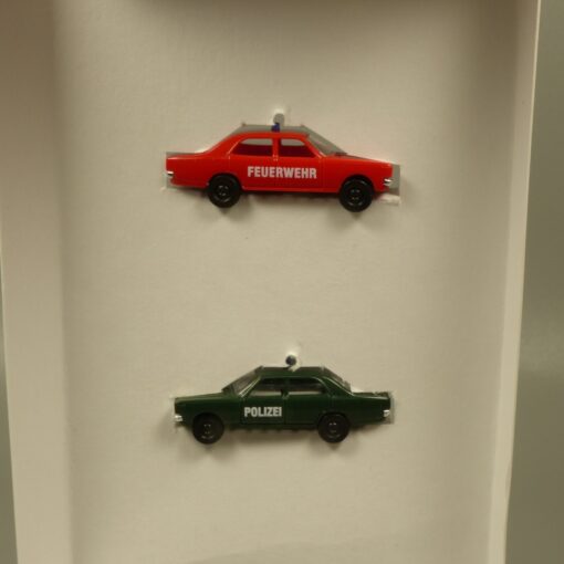 Busch 1:160 N 8331 Opel Rekord Polizei und Feuerwehr 2er-Set in OVP EX6351 – Bild 3