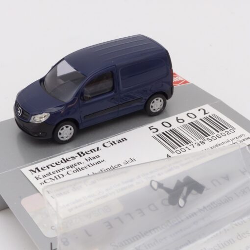 Busch 1:87 50602 Mercedes Benz Citan Kastenwagen blau in OVP EX7328