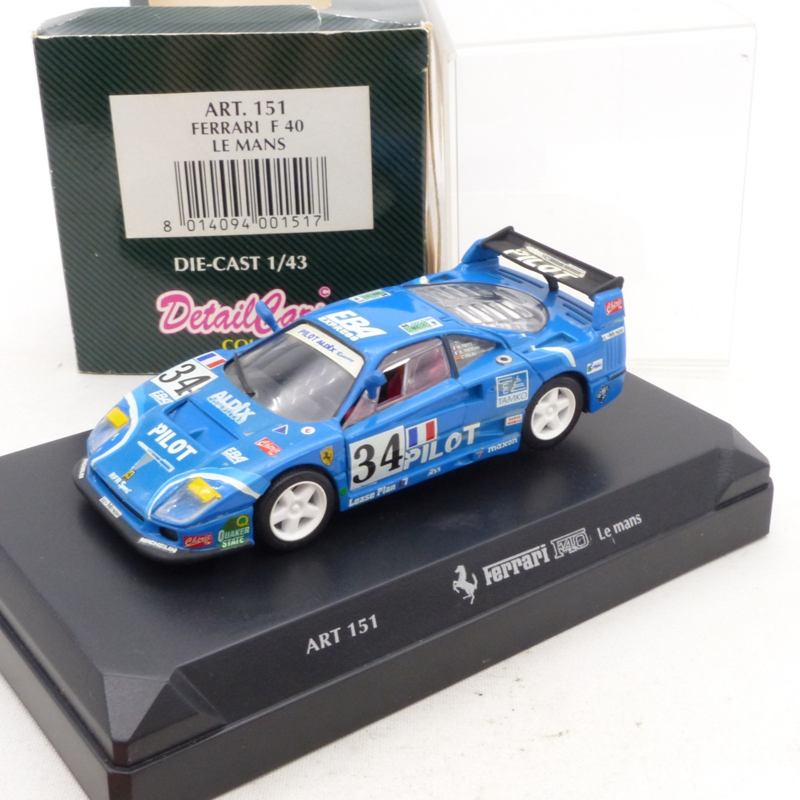 Detail Cars 1:43 ART 151 Ferrari F40 Le Mans #34 in OVP EX7741