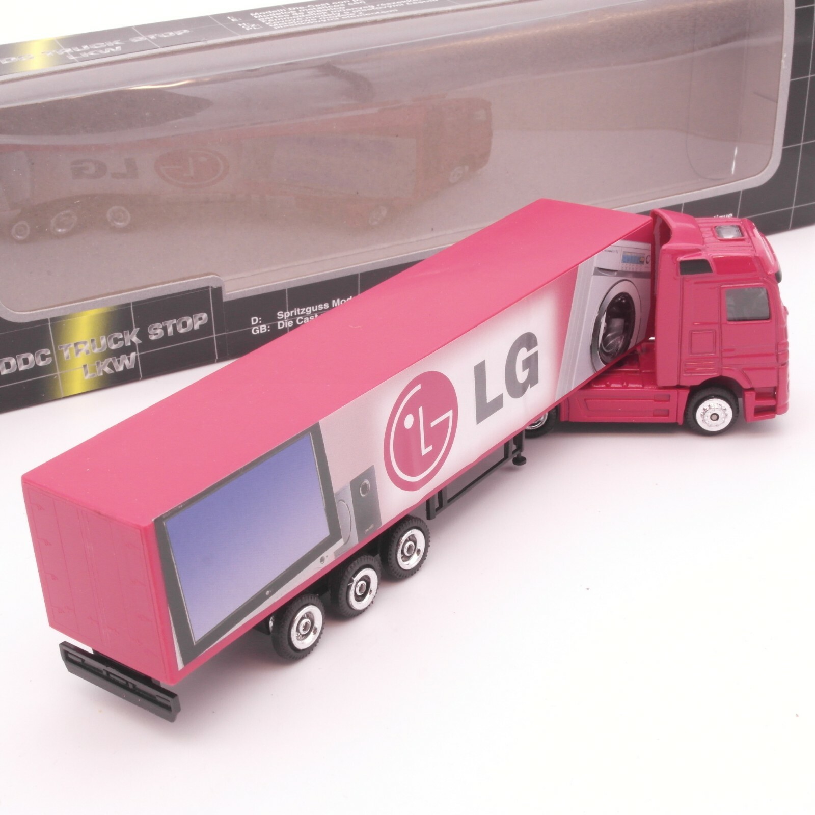 Dickie 1:87 3415798 MB Koffer-Sattelzug LG in OVP RT1551 – Bild 3