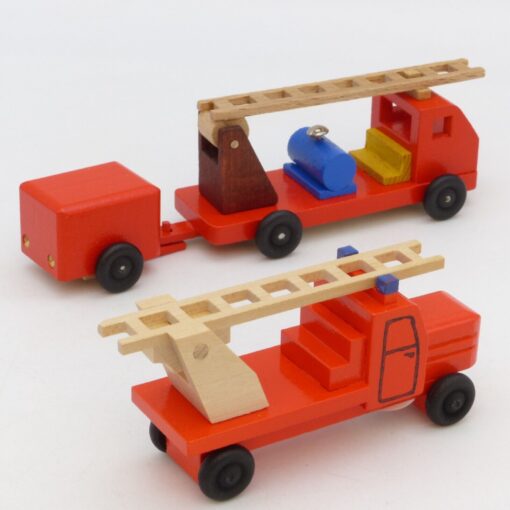 Erzgebirge Handarbeit 2 Holz-Modelle der Feuerwehr, siehe Bilder o. EB7860 – Bild 3