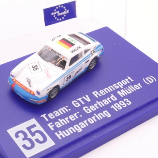 Euromodell 1:87 Nr. 35 Porsche 911 Carrera 2 #35 Gerhard Müller in PC-Box EZ9226