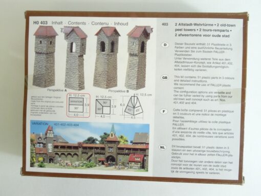 Faller H0 180531 Bausatz 2 Altstadt-Wehrtürme neuwertig in OVP QR5429 – Bild 3