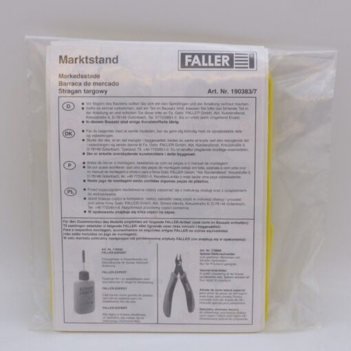 Faller H0 Bausatz Nr.: 190383/7 Marktstand, in VP EB4583