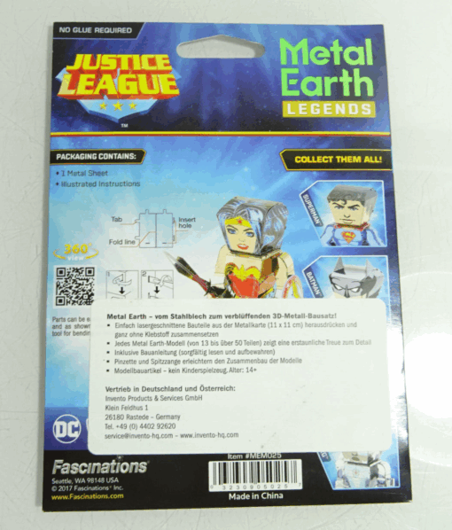 Fascinations Metall Earth Legends Bausatz 3 D Figur Wonder Woman in OVP AR8179 – Bild 3