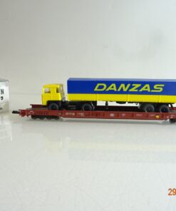 Fleischmann H0 5274 Niederflurwagen DANZA LKW der DB in OVP BH195