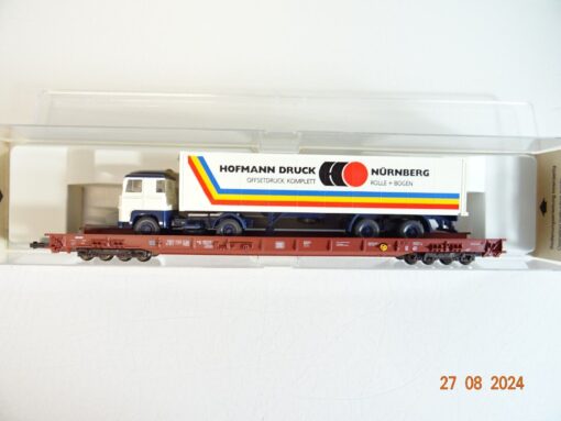 Fleischmann H0 5275 Niederflurwagen mit LKW Hofmann Druck der DB in OVP PR2269