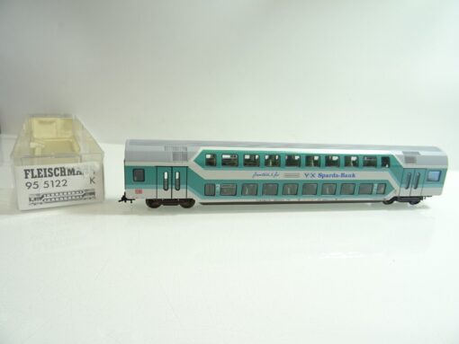 Fleischmann H0 95 5122 K Doppelstockwagen 2. Klasse der DB in OVP TF293