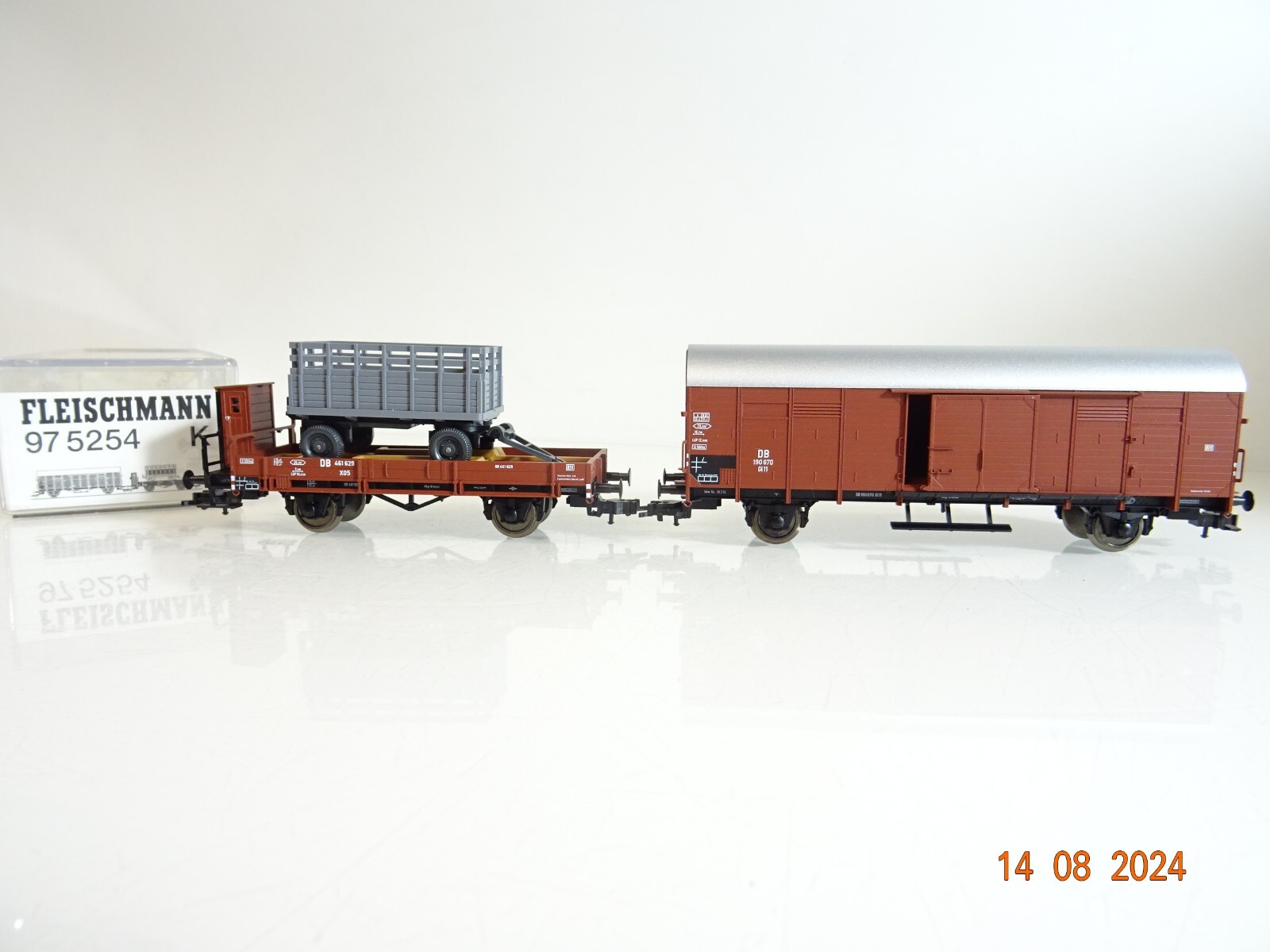 Fleischmann H0 975254 K Güterwagen Set der DB neuwertig in OVP PR2058