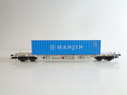 Fleischmann H0 Containertragwagen mit Container HANJIN der DB BH701 o.