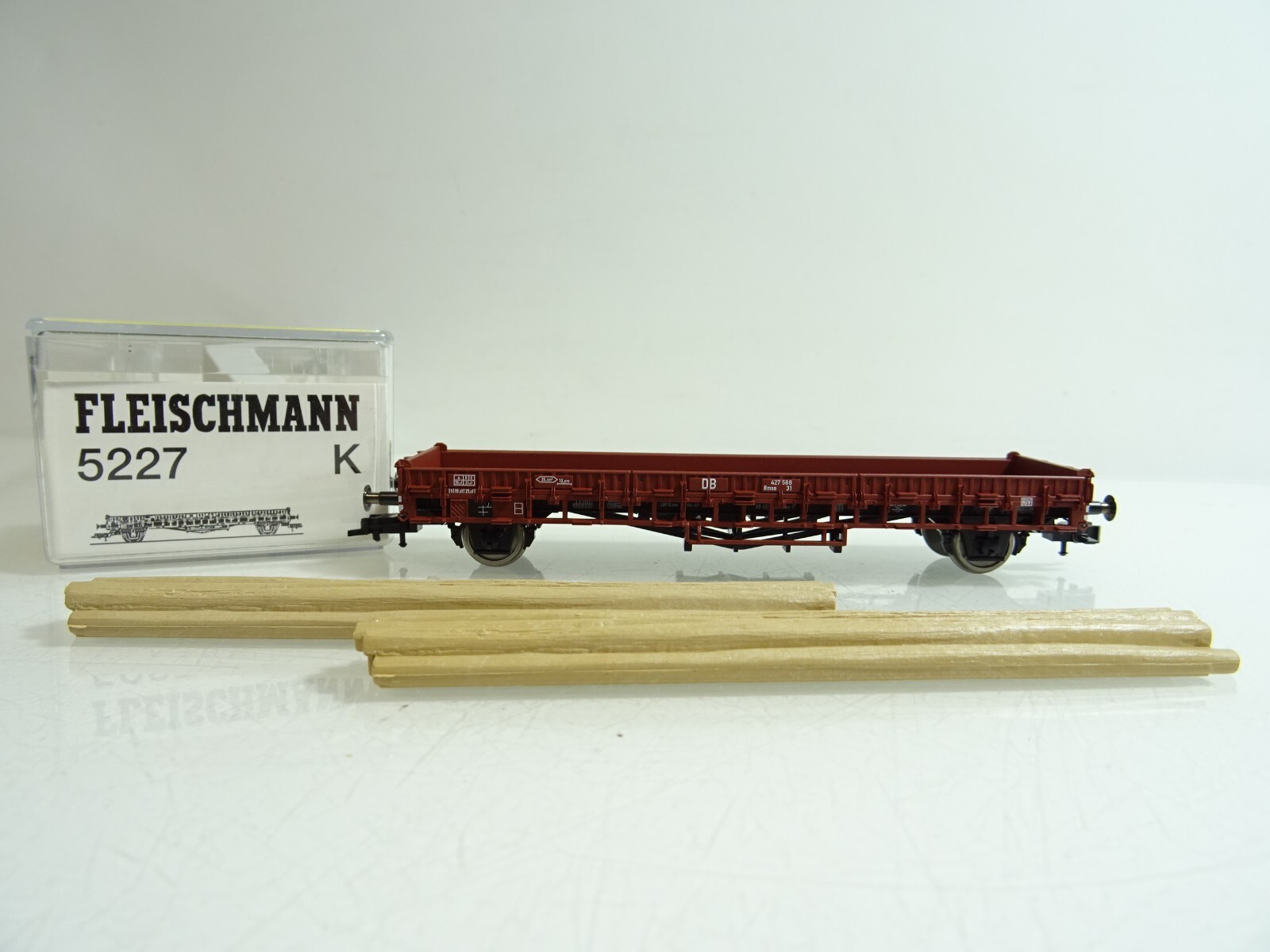 Fleischmann H0 K 5227 Rungenwagen mit Ladung der DB in OVP PR1210 – Bild 3