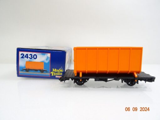 Fleischmann Magic Train 0e 2430 Tragwagen mit Abrollcontainer in OVP PR2553