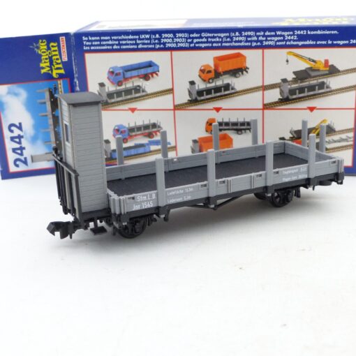 Fleischmann Magic Train 2442 Rungenwagen mit Bremserhaus Stm.L.B. in OVP EX6629