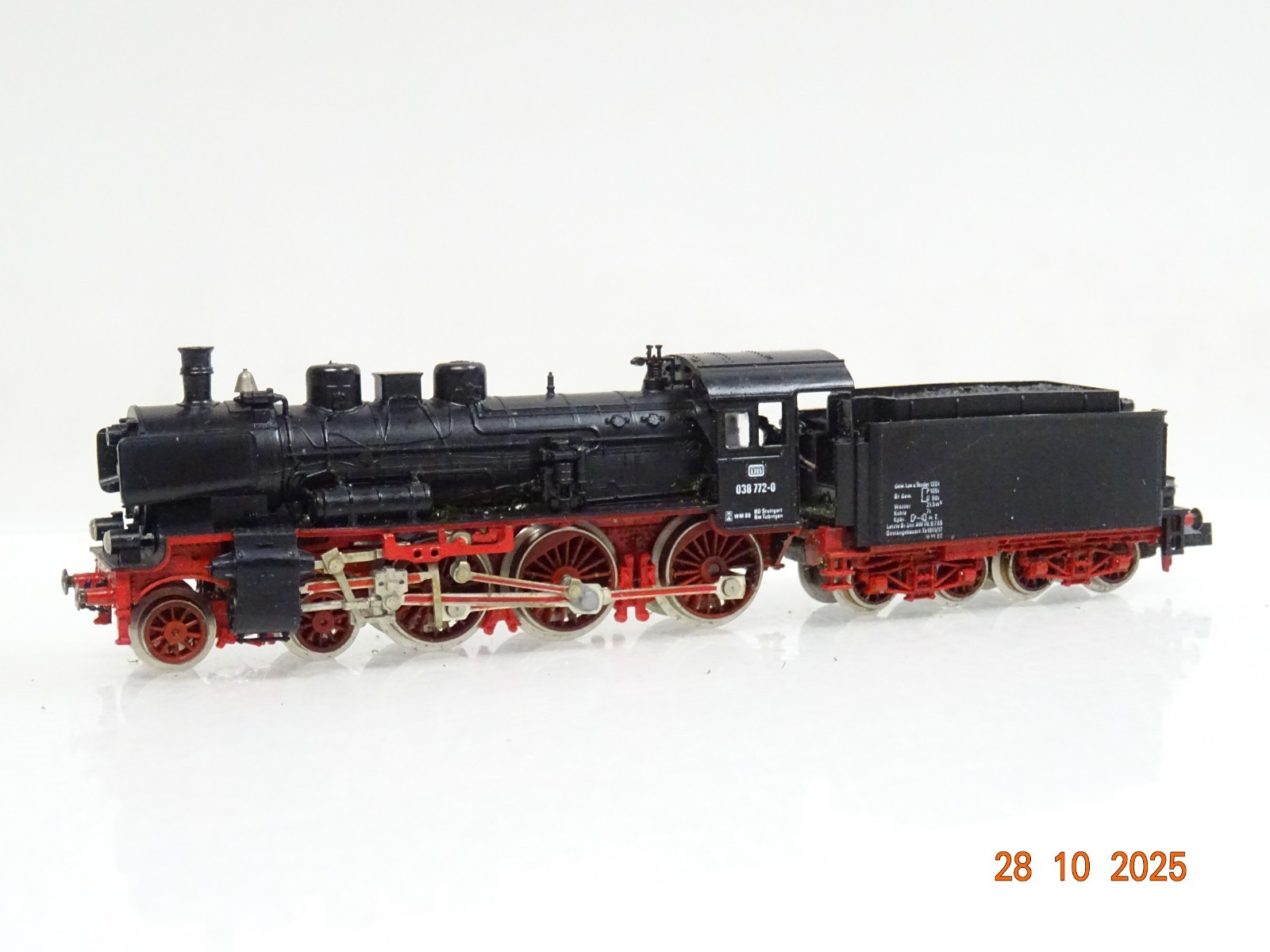 Fleischmann N 7160 Dampflok BR 038 772-0 der DB JL3918 o.