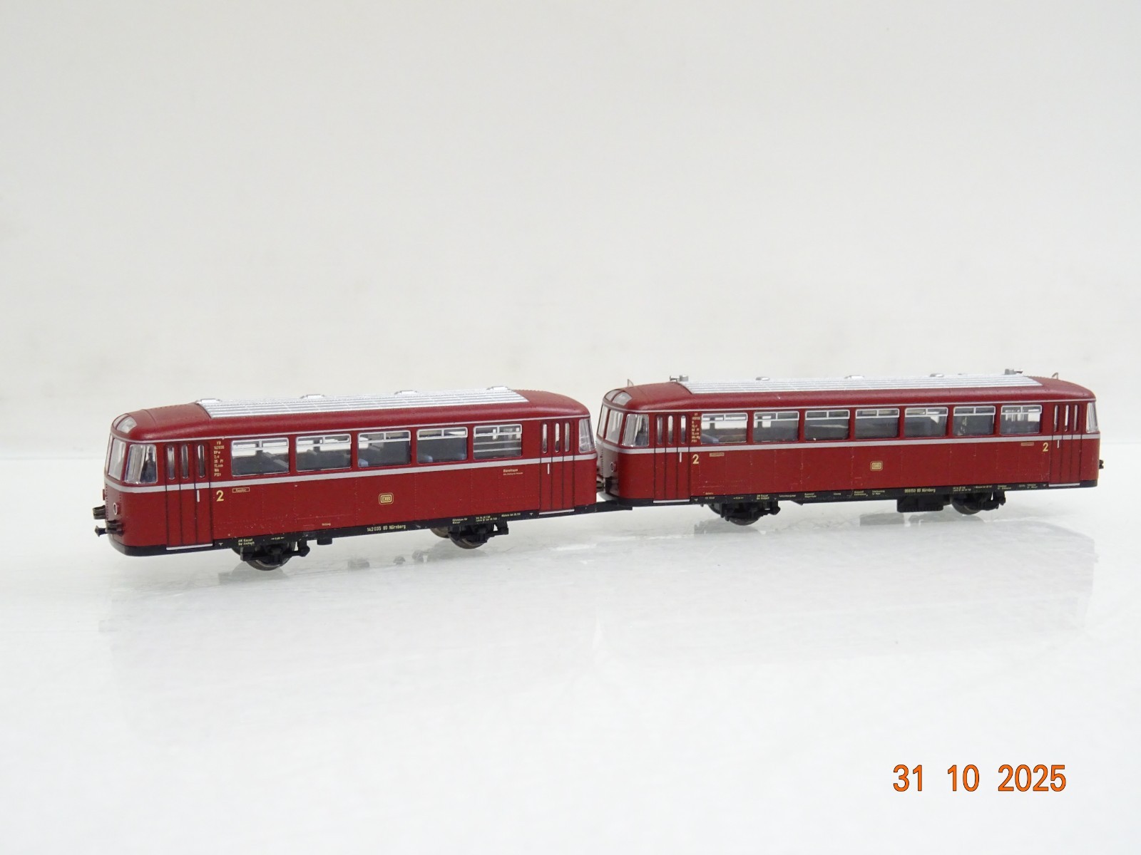 Fleischmann N 7400 + 7401 Schienenbus mit Beiwagen der DB JL3981 o. – Bild 3