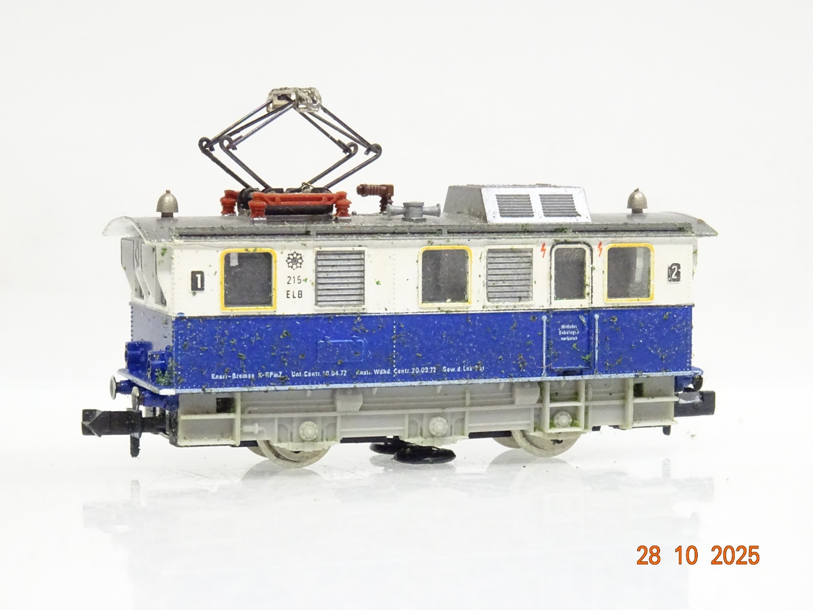 Fleischmann N 7969 Schienenreinigungslok ELB 215 Defekt JL3867 o. – Bild 3