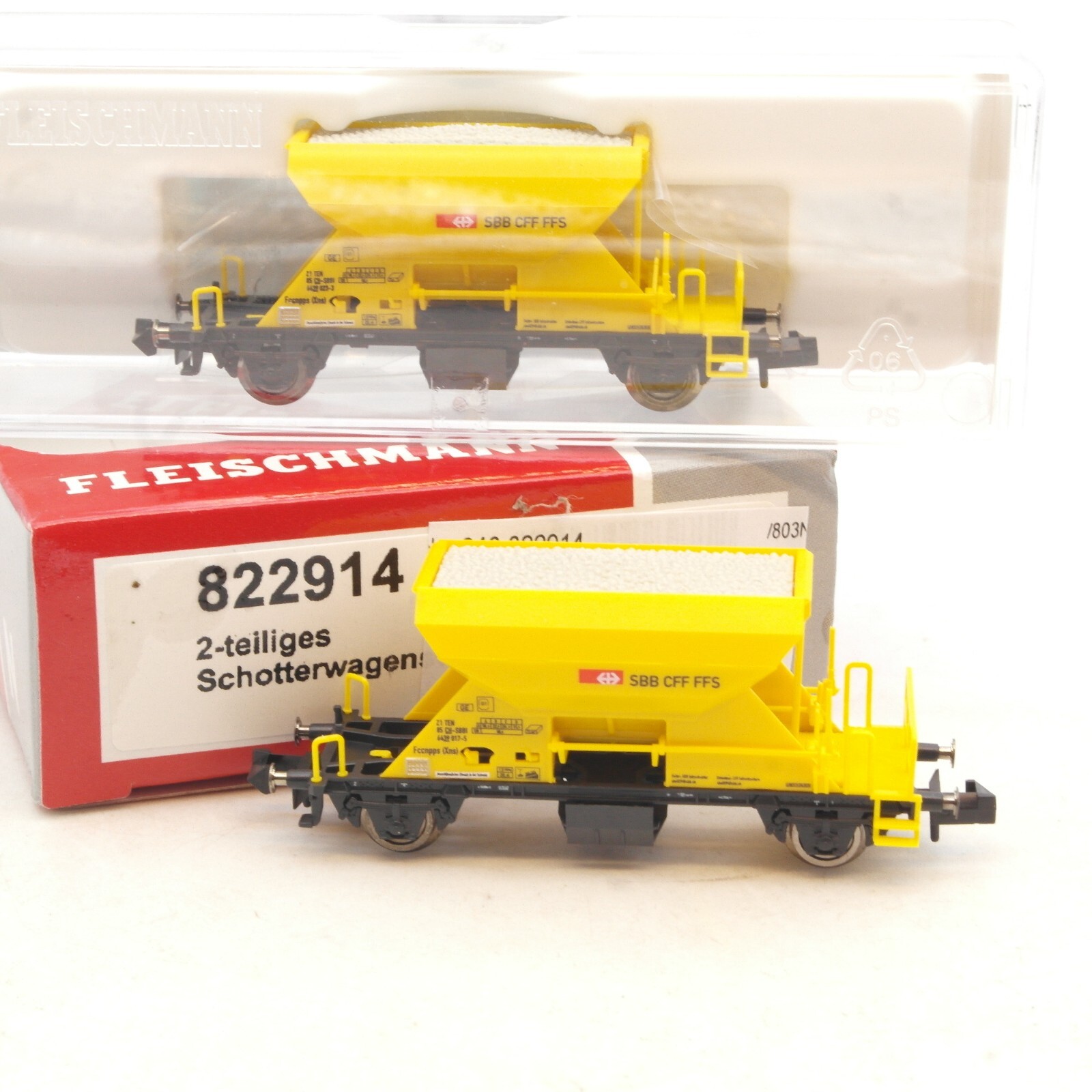 Fleischmann N 822914 Set Schotterwagen mit Ladung der SBB in OVP RG1100