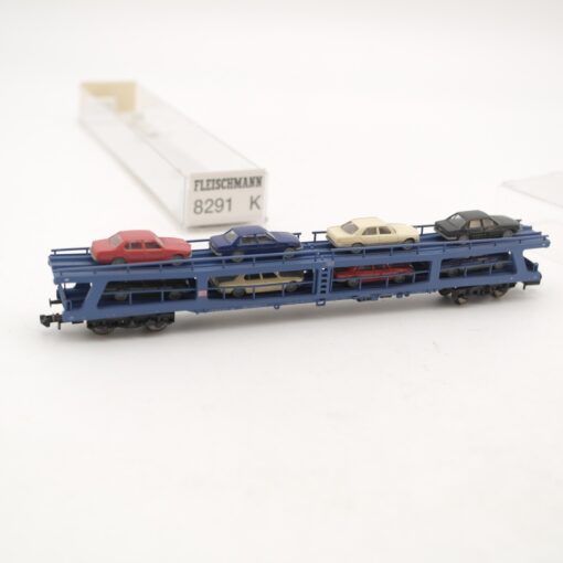 Fleischmann N 8291 K Autotransportwagen mit 8 PKW beladen der DB in OVP RR2431 – Bild 3