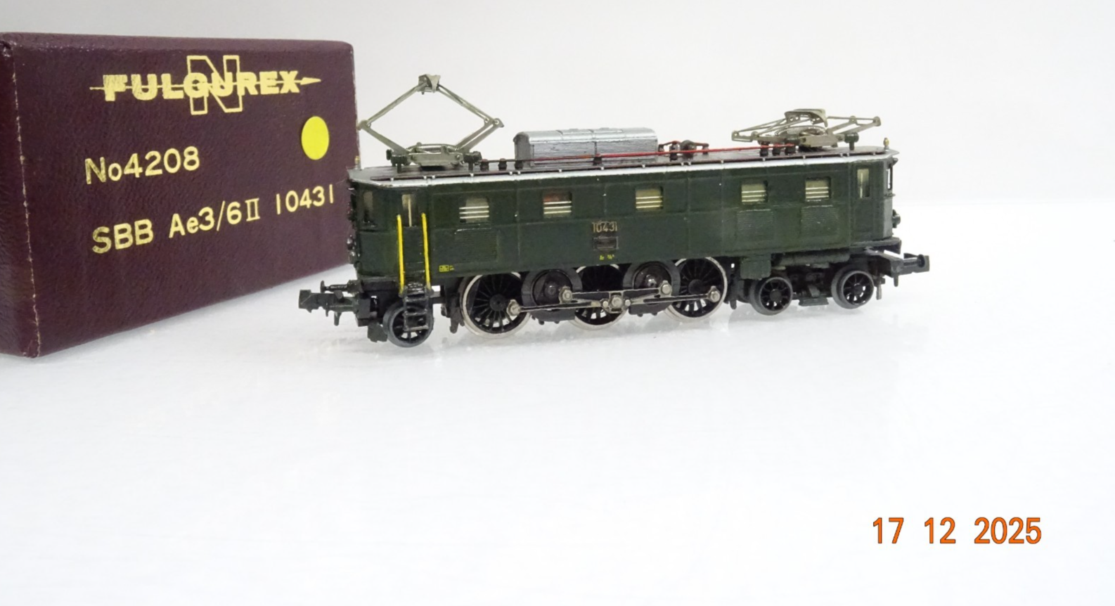 Fulgurex N 4208 Schweiz E-Lok Ae 3/6 II 10431 der SBB in OVP JL5197