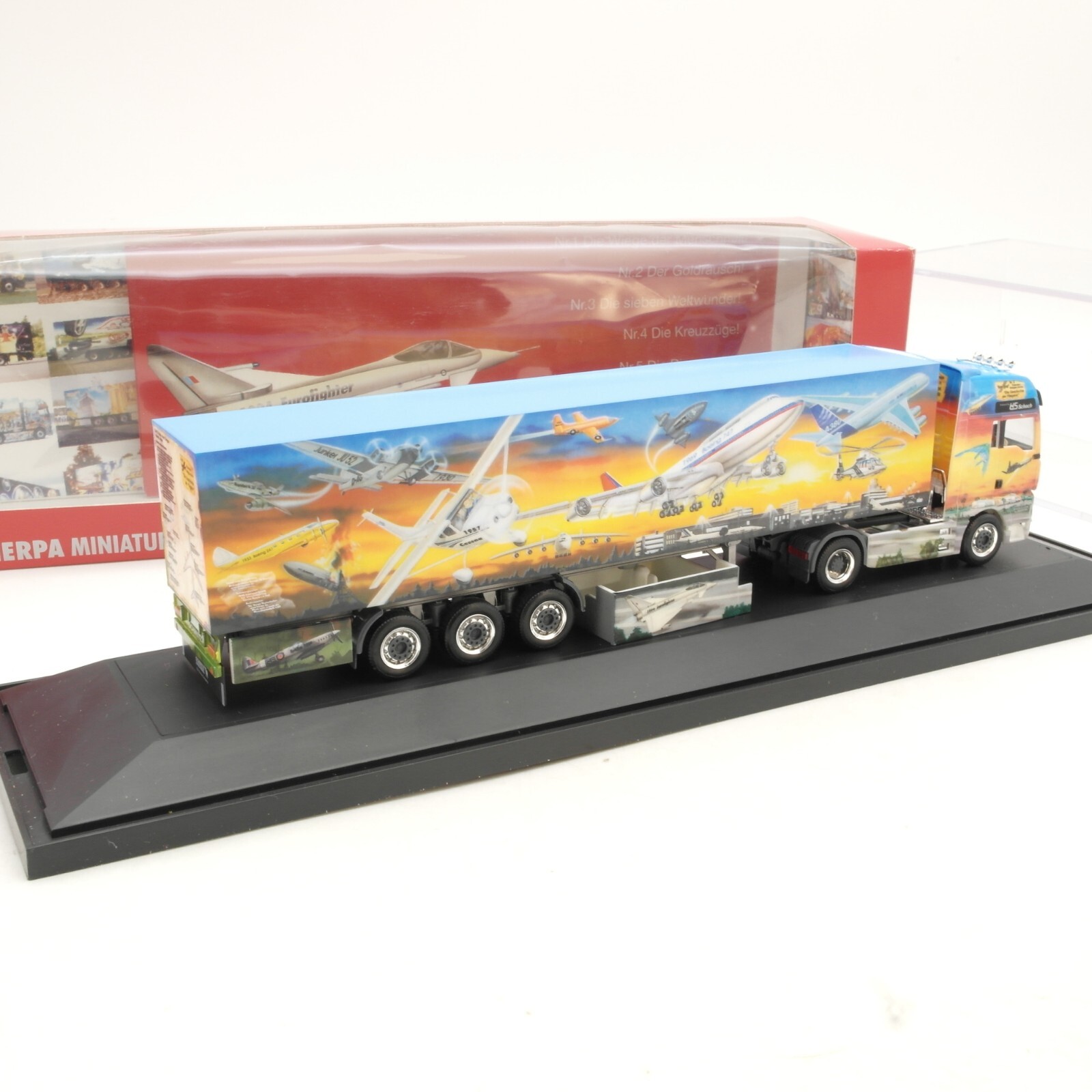 Herpa 1:87 120845 MAN Sattelzug Nr. 6 Geschichte der Fliegerei in OVP QR752 – Bild 3