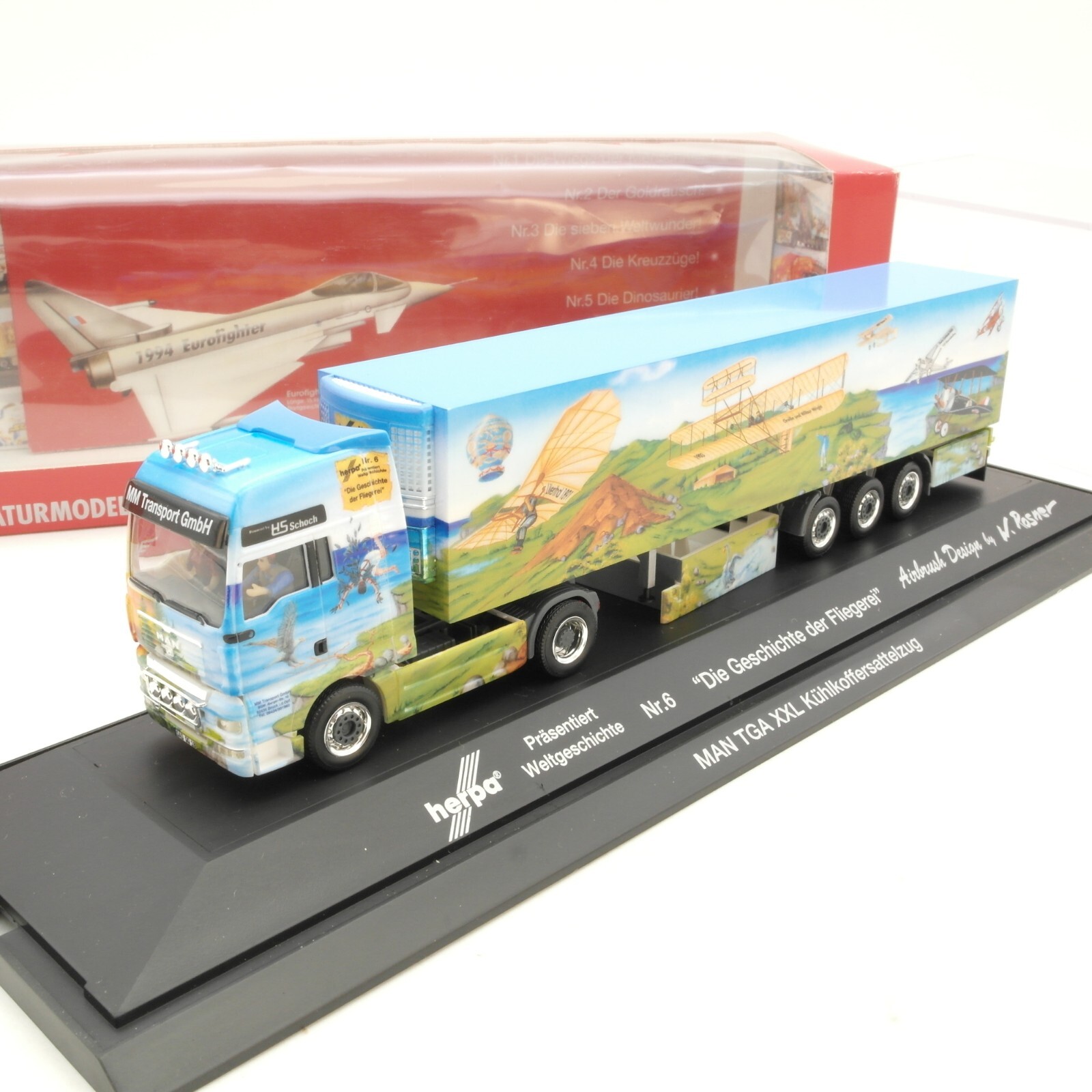 Herpa 1:87 120845 MAN Sattelzug Nr. 6 Geschichte der Fliegerei in OVP QR752