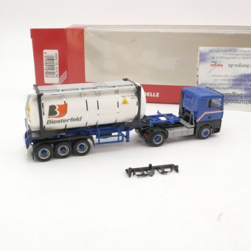 Herpa 1:87 147903 MAN TGA Tankcontainer Sattelzug Biesterfeld in OVP QR7627 – Bild 3