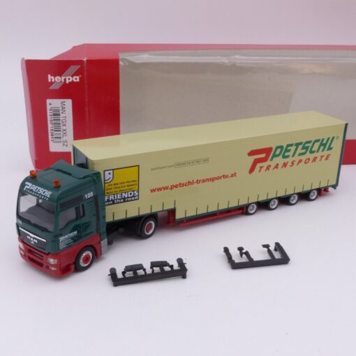 Herpa 1:87 153843 MAN TGX XXL Sattelzug PETSCHL Transporte rar in OVP EX4782