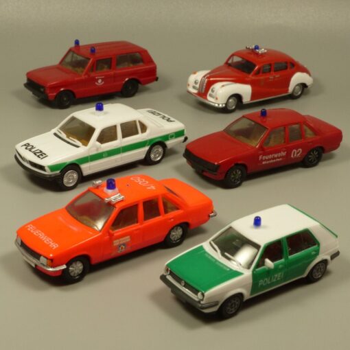 Herpa 1:87 6er-Pack diverse Einsatzfahrzeuge in Tüte siehe Bilder o. EX5022