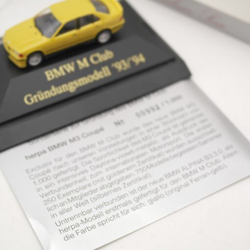 Herpa 1:87 BMW M Club Gründungsmodell 93/94 in OVP QR6826 – Bild 3