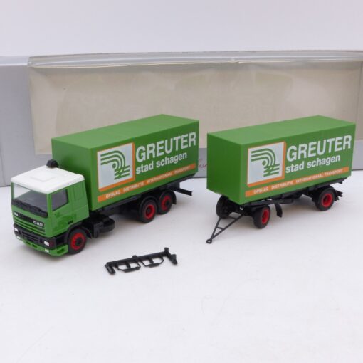 Herpa 1:87 DAF 95 Hängerzug GREUTER stad schagen - rar, in EVP EB7244