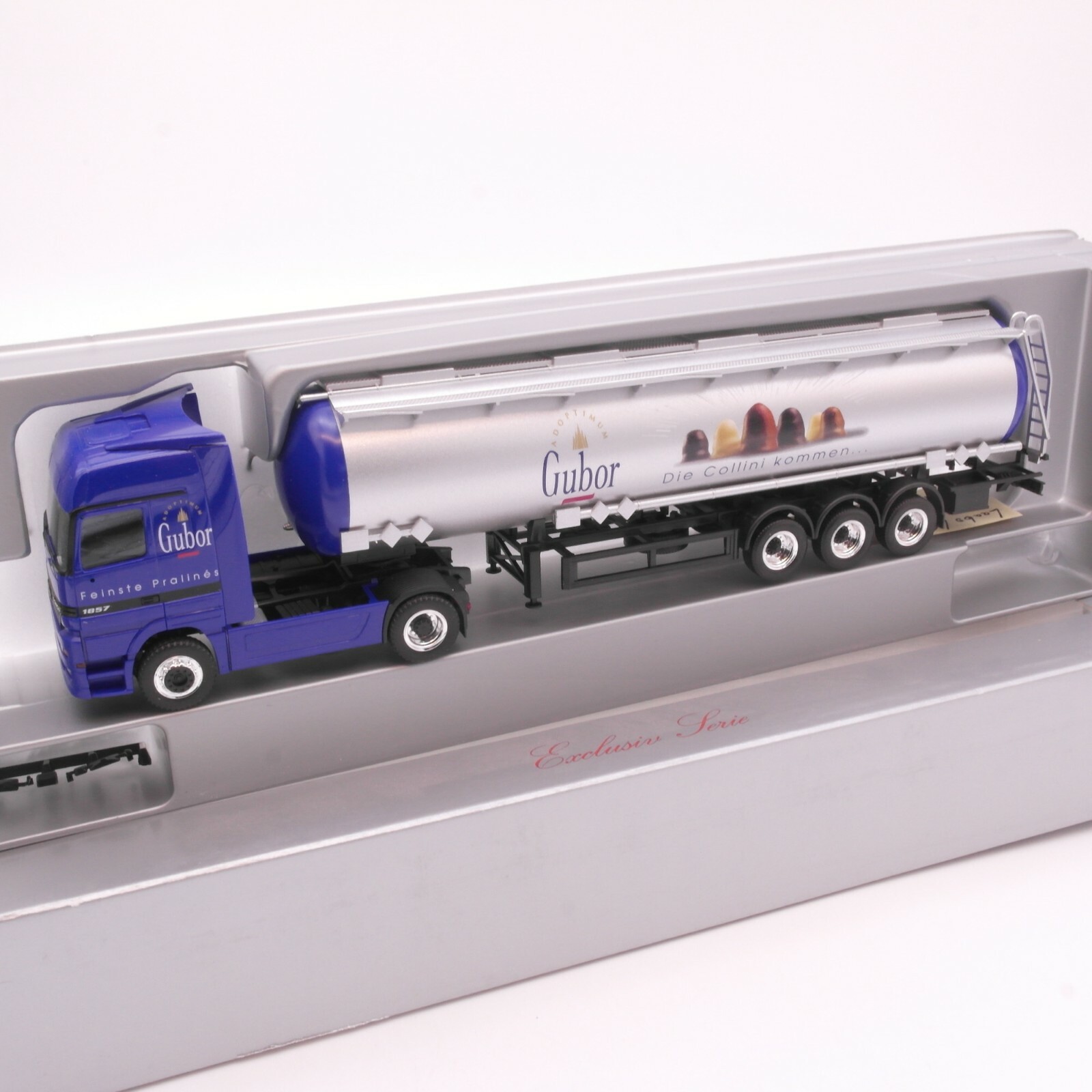 Herpa 1:87 MB Actros Tank-Sattelzug Gubor Feinste Pralines Collini in OVP RT2506