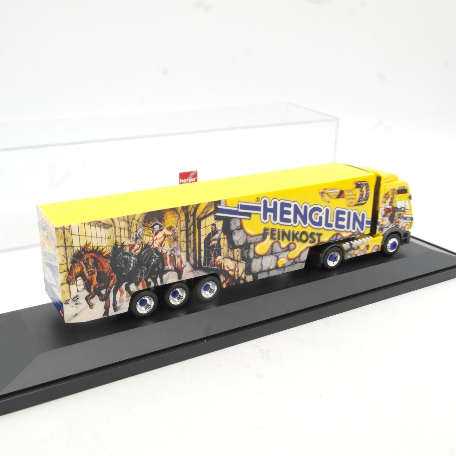 Herpa 1:87 MB SK Sattelzug Henglein W. Rosner Airbrush in PC Box RG1700 – Bild 3