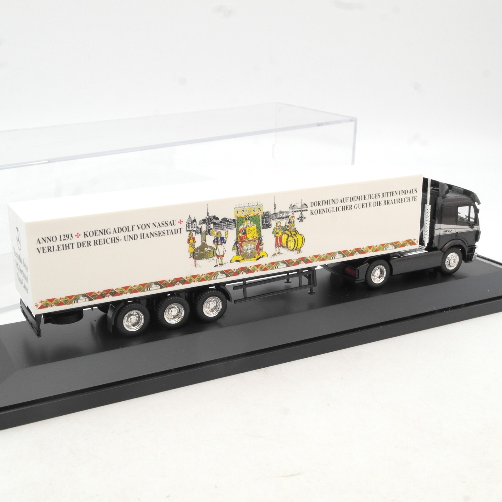 Herpa 1:87 Mercedes Benz 1850 Sattelzug Niederlassung Dortmund  in PC Box RG1728 – Bild 3