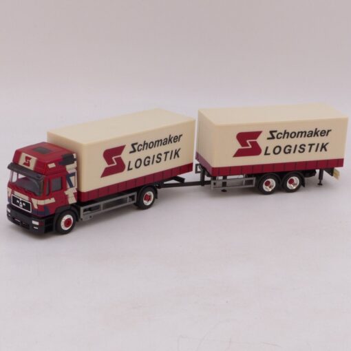 Herpa 1:87 Nr.: 184427 MAN F2000 Hängerzug Schomaker, siehe Bilder o. EB9736